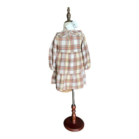 ZARA Kids | Ecru | PLAID DRESS - Picture 10 of 14